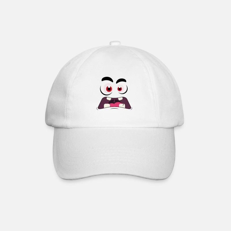 Visage de monstre - Casquette classique - blanc/blanc