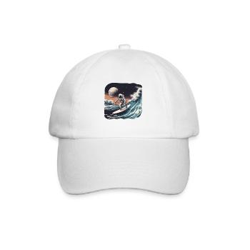 Astronaut surfer - Baseball Cap - white/white - Front