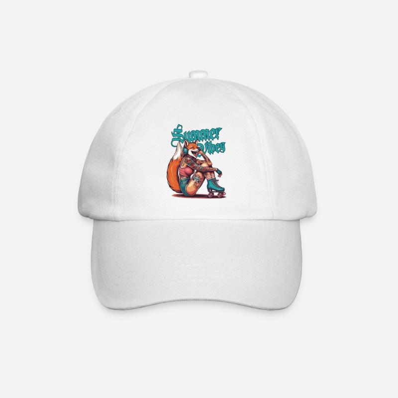 summer vibes sommer eis vintage 60er sixtys - Baseballkappe - Weiß/Weiß