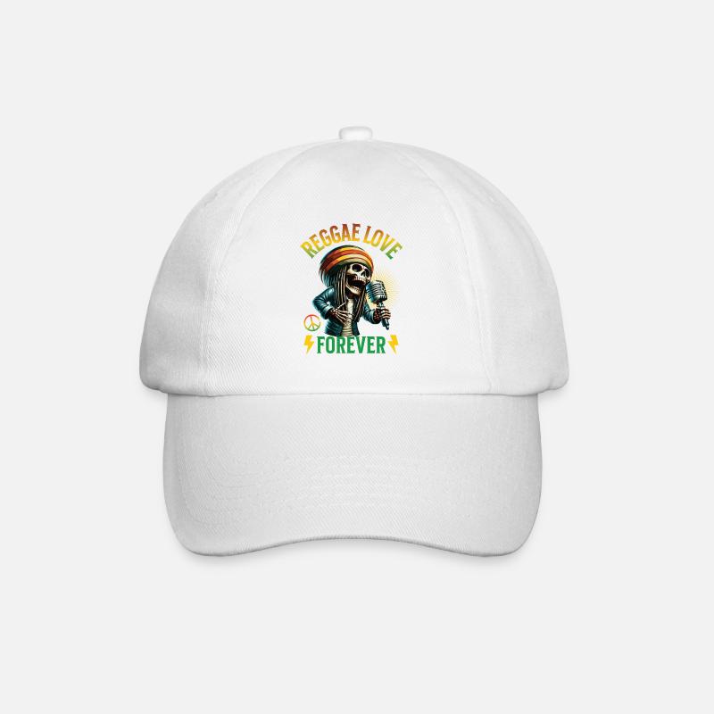 Reggae Love Forever Music - Baseballkappe - Weiß/Weiß