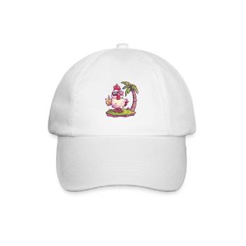 Palmier d’été de l’île du poulet - Casquette classique - blanc/blanc - Devant