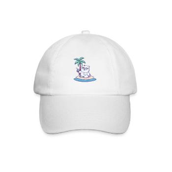 Polar Bear Summer Holiday - Baseball Cap - white/white - Front