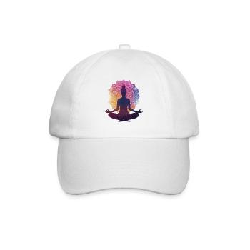 Silence dans la pose : une silhouette de yoga avec Manda - Casquette classique - blanc/blanc - Devant