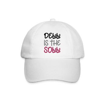 Delulu is the solulu - Baseball Cap - white/white - Front