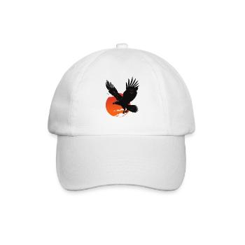 Powerful eagle in sunset - Baseball Cap - white/white - Front