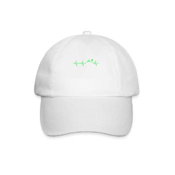 Ski Heartbeat Mountains Ski ECG Cadeau Tshirt - Casquette classique - blanc/blanc - Devant