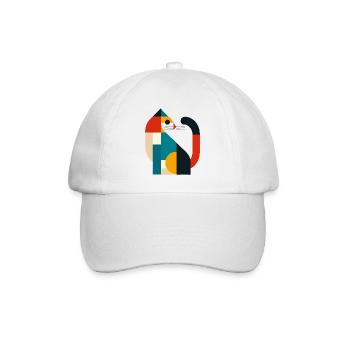bauhaus katze - Baseballkappe - Weiß/Weiß - Vorne