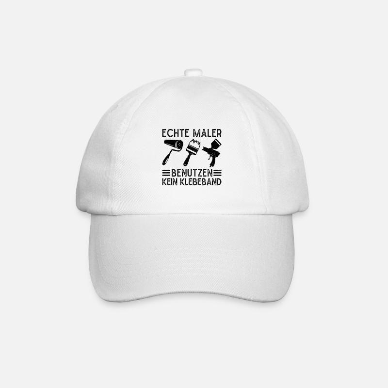 Maler Echte Maler benutzen Kein Malermeister Idee - Baseballkappe - Weiß/Weiß