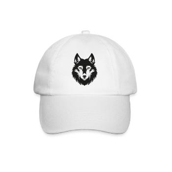 Wolf - Baseballkappe - Weiß/Weiß - Vorne