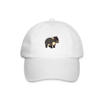 Cute Mountain Tapir Illustration - Adorable Animal - Baseball Cap - white/white - Front