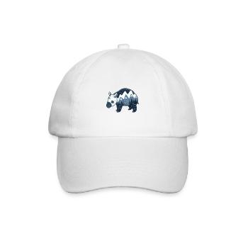 Cute Mountain Tapir Illustration - Adorable Animal - Baseball Cap - white/white - Front