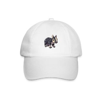 Cute Mountain Tapir Illustration - Adorable Animal - Baseball Cap - white/white - Front