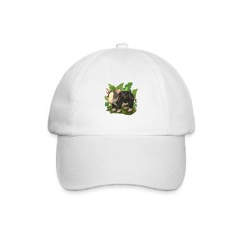 Cute Mountain Tapir Illustration - Adorable Animal - Baseball Cap - white/white - Front