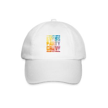 Swiss Party Crew Bunt Schweiz - Baseball Cap - white/white - Front