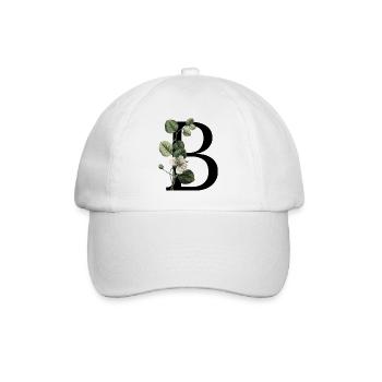 lettre b botanique vert - Casquette classique - blanc/blanc - Devant