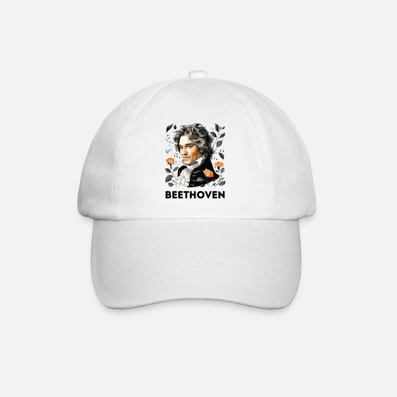 Ludwig van Beethoven - Baseball Cap - white/white
