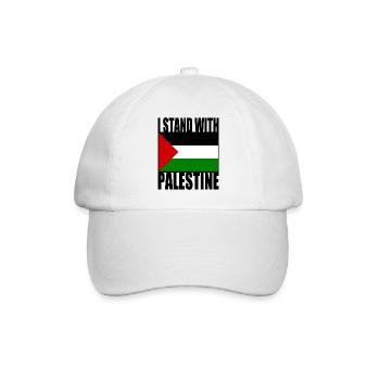 I stand with palestine - Baseball Cap - white/white - Front
