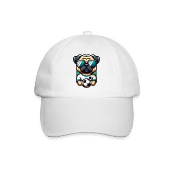 Carlin Football Chien Joueur Ball Master Fan - Casquette classique - blanc/blanc - Devant