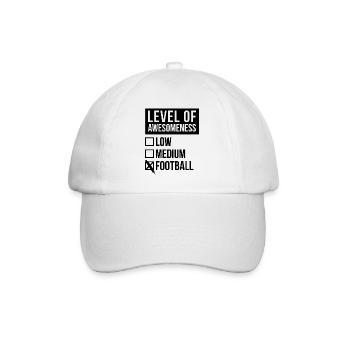 Fußball Fußball Fußball - Baseballkappe - Weiß/Weiß - Vorne