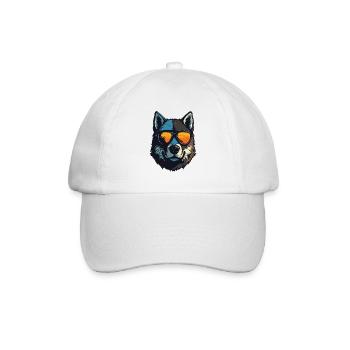 Akita Dog Cool Head Party - Baseball Cap - white/white - Front