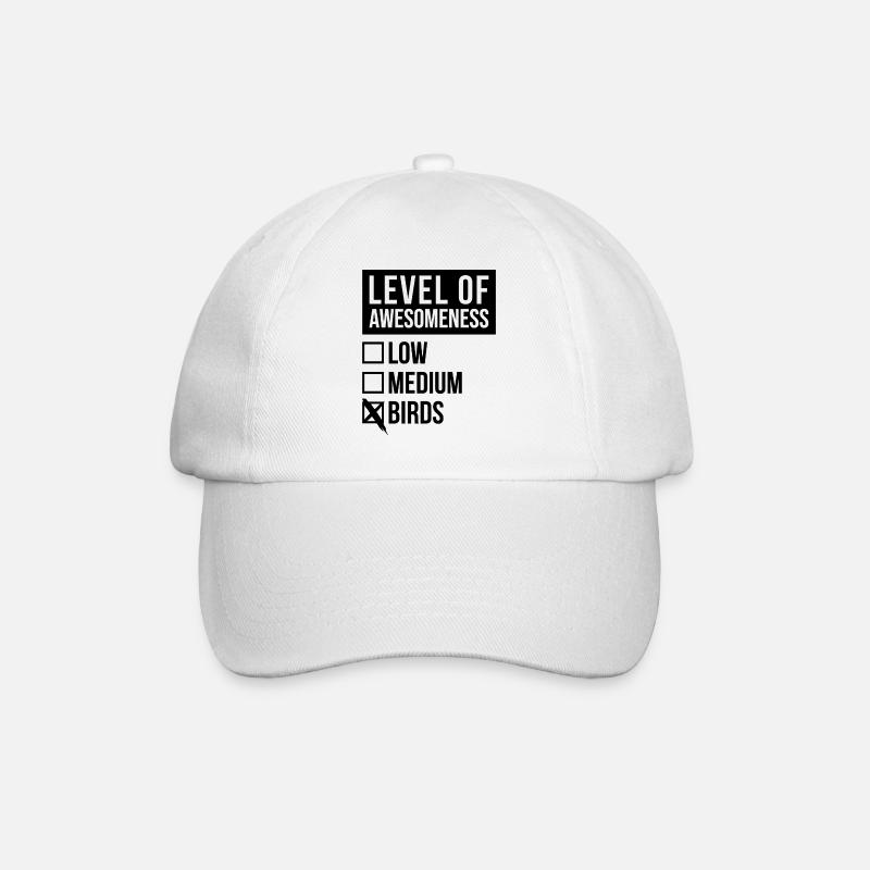 Vogel - Baseballkappe - Weiß/Weiß