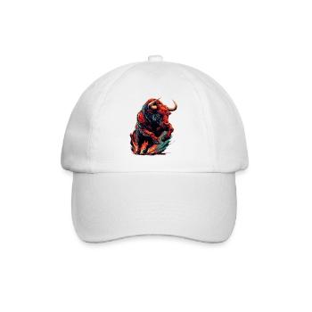 Stier - Baseballkappe - Weiß/Weiß - Vorne