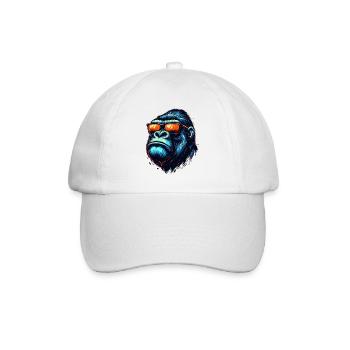 Gorillas with Sunglasses - Baseball Cap - white/white - Front