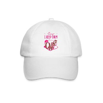 CNA Nursing Quotes Funny Nurse Lovers Cute CNA - Baseball Cap - white/white - Front
