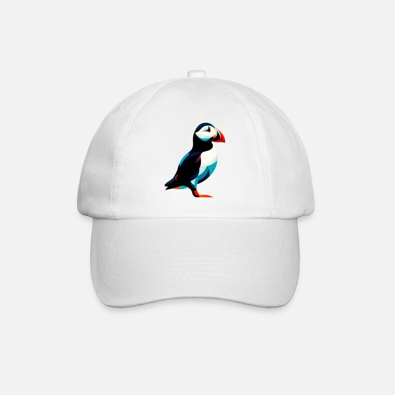 Papageitaucher - Baseballkappe - Weiß/Weiß