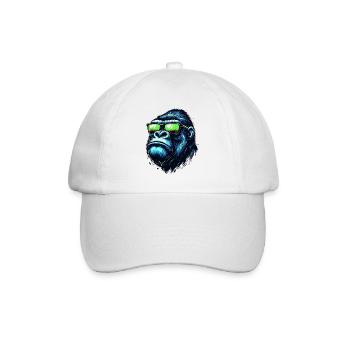 Gorillas with Sunglasses - Baseball Cap - white/white - Front