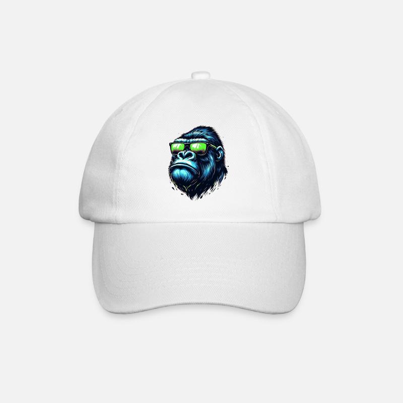 Gorilla - Baseballkappe - Weiß/Weiß