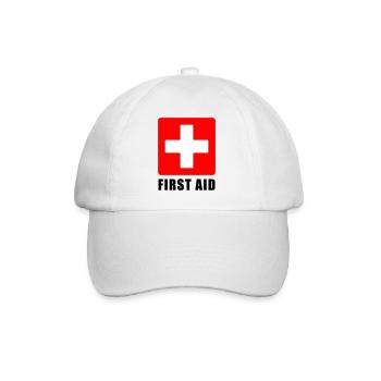 Icône vectorielle de panneaux de sécurité croisés médicales de premiers secours - Casquette classique - blanc/blanc - Devant