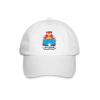 Liebe ist love_blue - Baseballkappe - Weiß/Weiß - Vorne