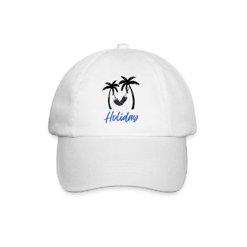 Palms Relax Holiday1 - Baseball Cap - white/white - Front