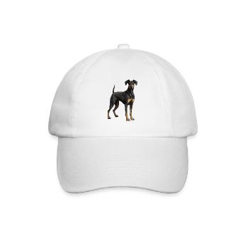 Doberman Dog - Baseball Cap - white/white - Front