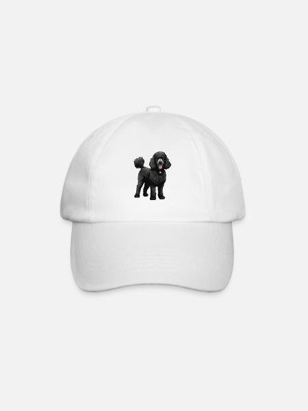 Pudel Hund - Baseballkappe - Weiß/Weiß