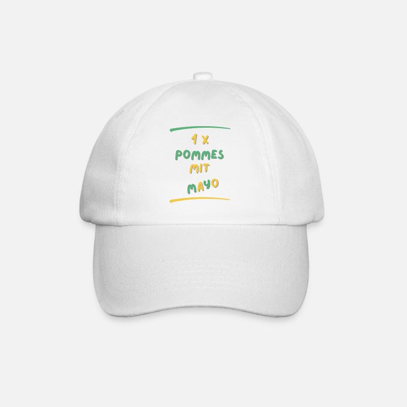 Mayo frites Français - Casquette classique - blanc/blanc