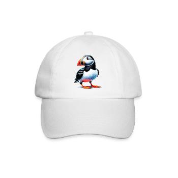 Papageitaucher - Baseballkappe - Weiß/Weiß - Vorne