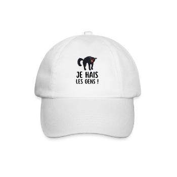 Humour chat - Casquette classique - blanc/blanc - Devant