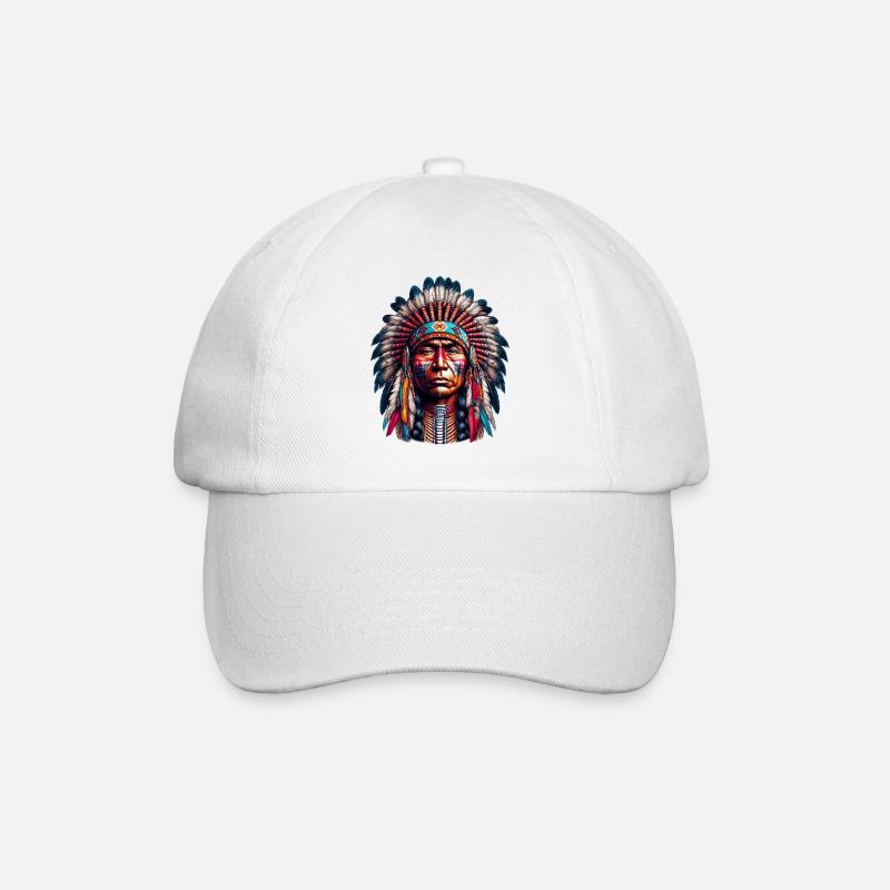 American Indian American - Baseball Cap - white/white