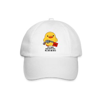 Falls jemand meine Nerven sucht - Die sind am Ente - Baseballkappe - Weiß/Weiß - Vorne