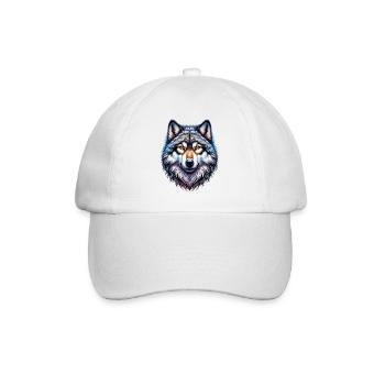 Wolf - Baseballkappe - Weiß/Weiß - Vorne