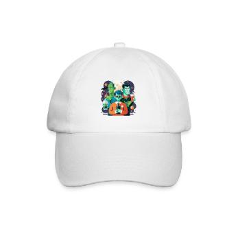 Klassische Monster mit einem lustigen Twist - Baseballkappe - Weiß/Weiß - Vorne