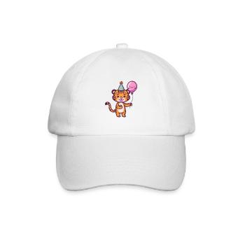 Tiger Birthday Comic - Baseball Cap - white/white - Front