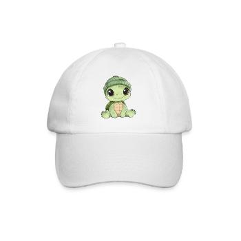 tortue mignon mignon bébé enfants animal dessin animé - Casquette classique - blanc/blanc - Devant