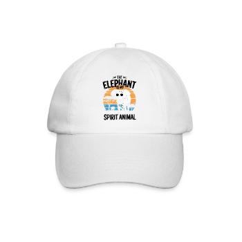 L’éléphant est mon animal spirituel - Casquette classique - blanc/blanc - Devant