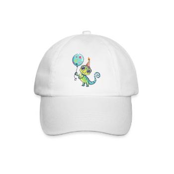 Bande dessinée d’anniversaire caméléon - Casquette classique - blanc/blanc - Devant