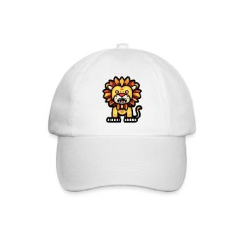 Löwe Halloween Tier - Baseballkappe - Weiß/Weiß - Vorne