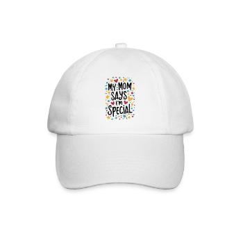 Meine Mama Sagt, Ich Bin Besonders - Baseballkappe - Weiß/Weiß - Vorne