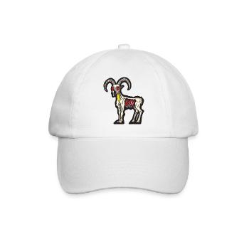 Chèvre de montagne Animal d’Halloween - Casquette classique - blanc/blanc - Devant